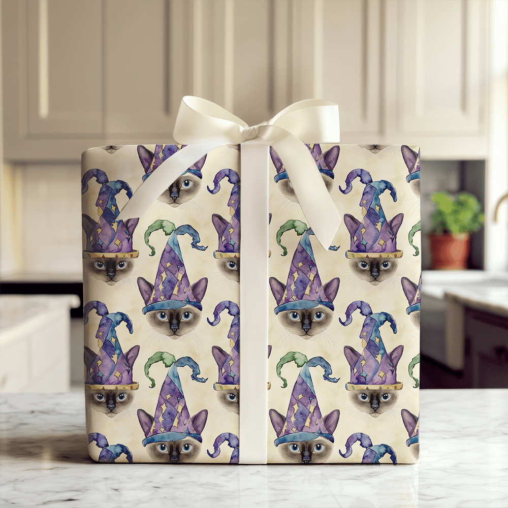 Mardi Gras Siamese - Wrapping Paper - Aspen & Arlo