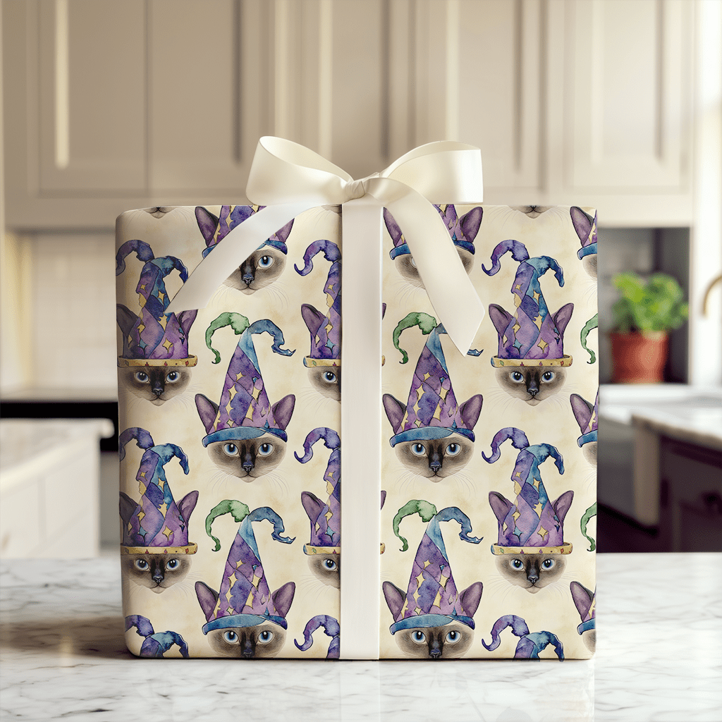 Mardi Gras Siamese - Wrapping Paper - Aspen & Arlo