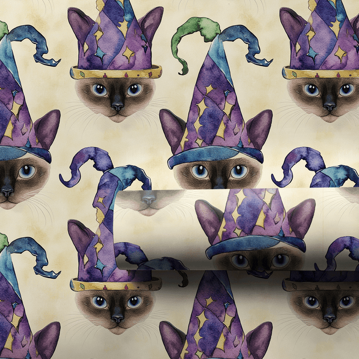 Mardi Gras Siamese - Wrapping Paper - Aspen & Arlo