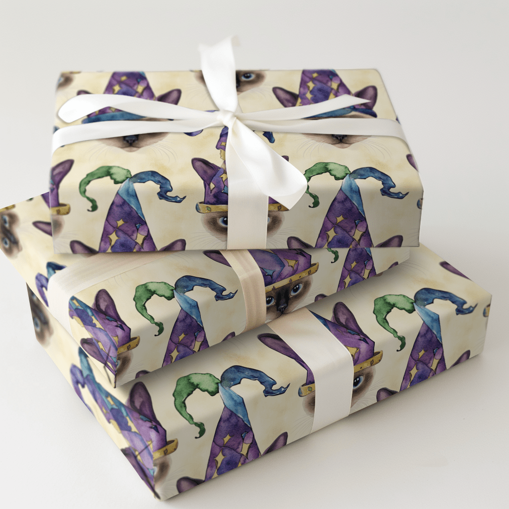 Mardi Gras Siamese - Wrapping Paper - Aspen & Arlo