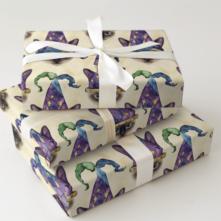 Mardi Gras Siamese - Wrapping Paper - Aspen & Arlo