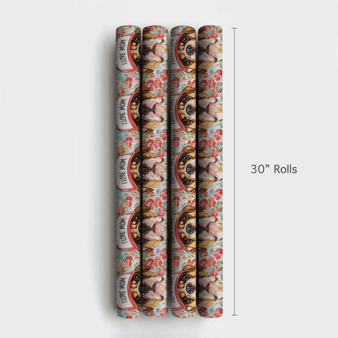 Mom's Favorite Bulldog - Wrapping Paper - Aspen & Arlo