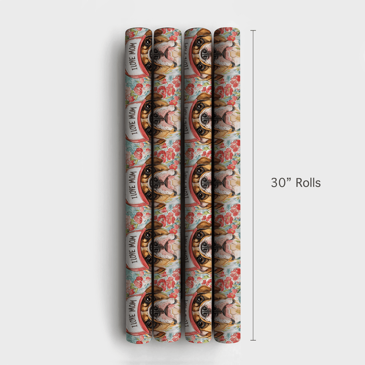Mom's Favorite Bulldog - Wrapping Paper - Aspen & Arlo