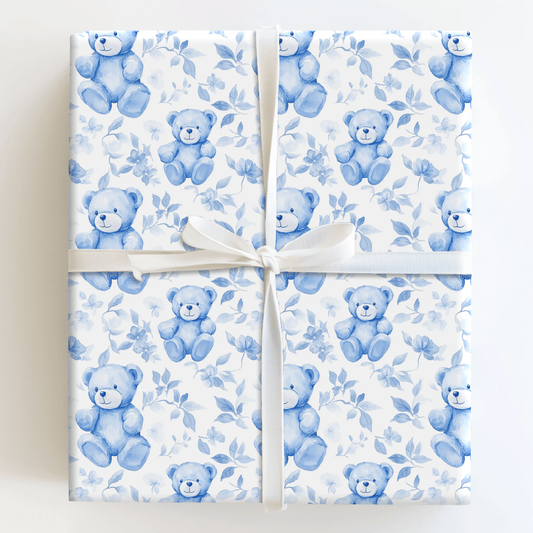Teddy in Toileville - Wrapping Paper - Aspen & Arlo