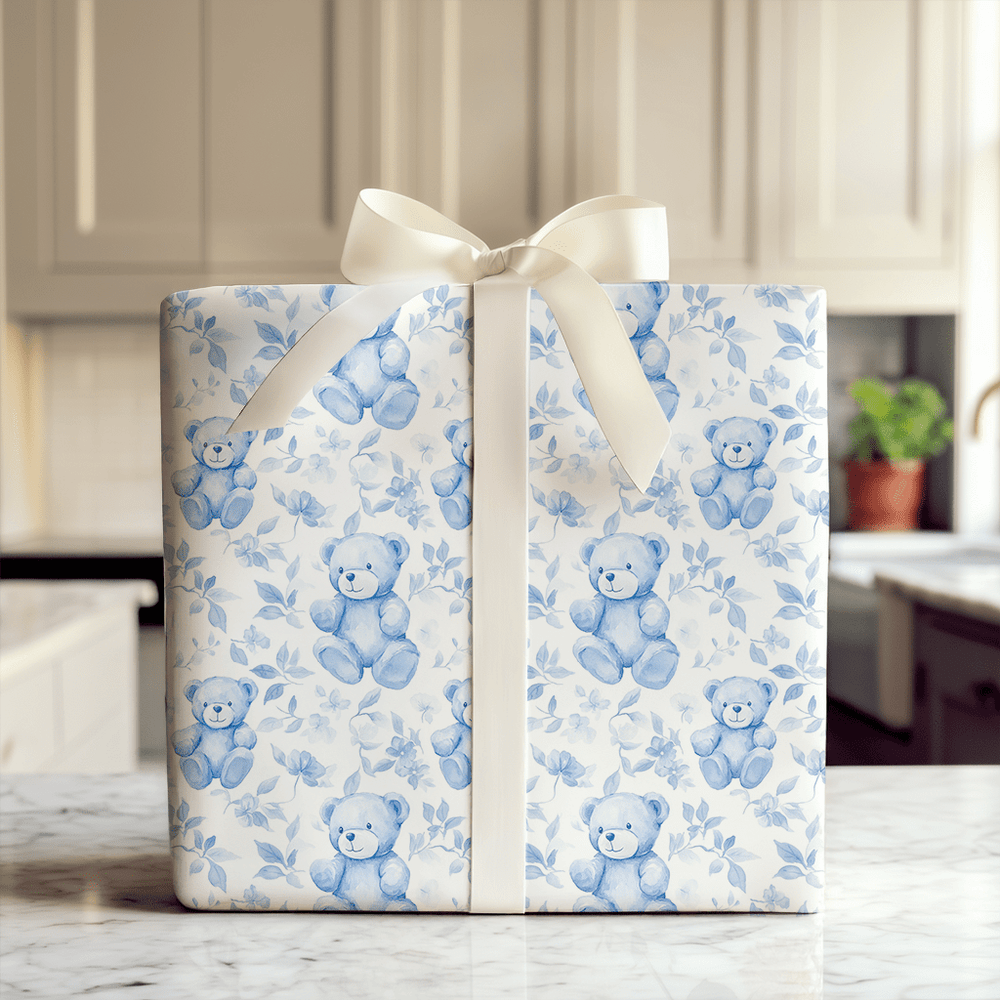 Teddy in Toileville - Wrapping Paper - Aspen & Arlo
