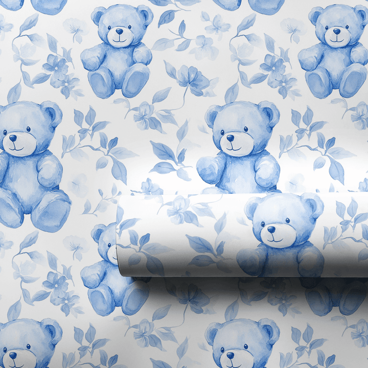 Teddy in Toileville - Wrapping Paper - Aspen & Arlo