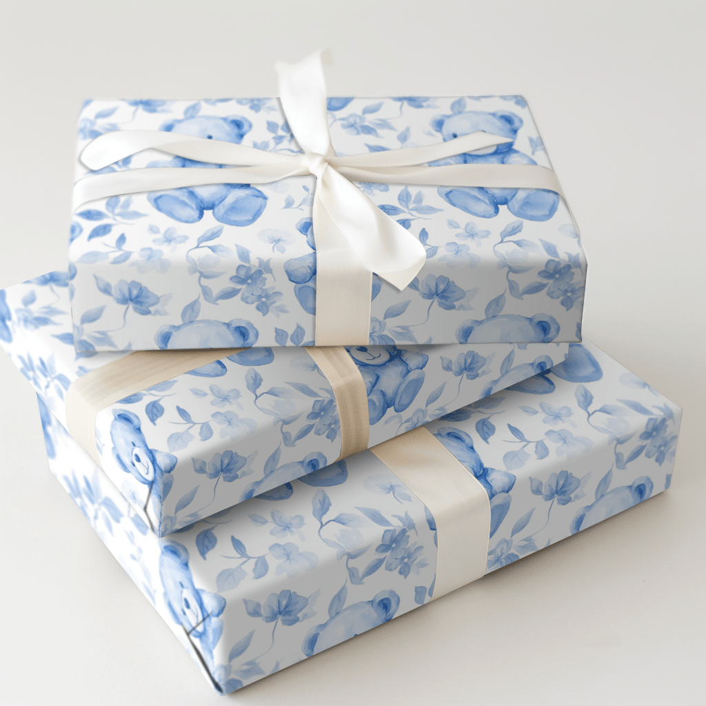 Teddy in Toileville - Wrapping Paper - Aspen & Arlo
