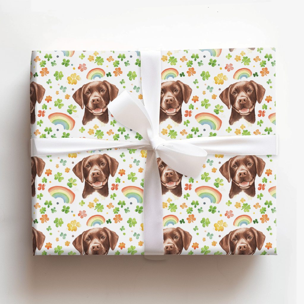 Rainbows with the Brown Lab - Wrapping Paper - Aspen & Arlo