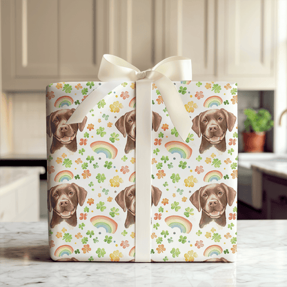 Rainbows with the Brown Lab - Wrapping Paper - Aspen & Arlo