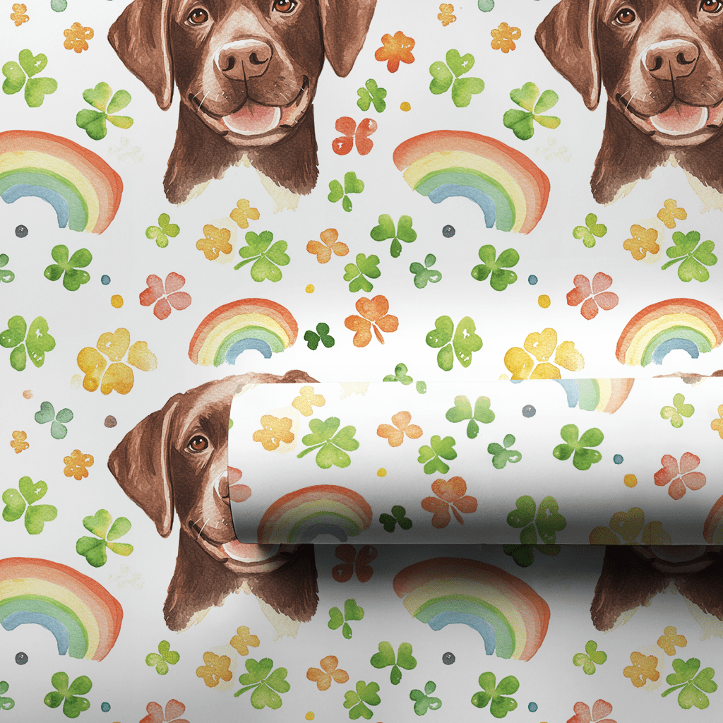 Rainbows with the Brown Lab - Wrapping Paper - Aspen & Arlo