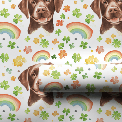 Rainbows with the Brown Lab - Wrapping Paper - Aspen & Arlo