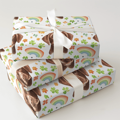 Rainbows with the Brown Lab - Wrapping Paper - Aspen & Arlo