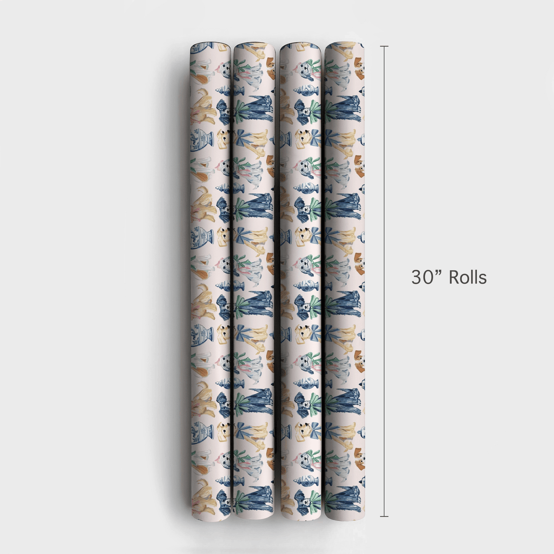 Dog with Bows - Wrapping Paper - Aspen & Arlo