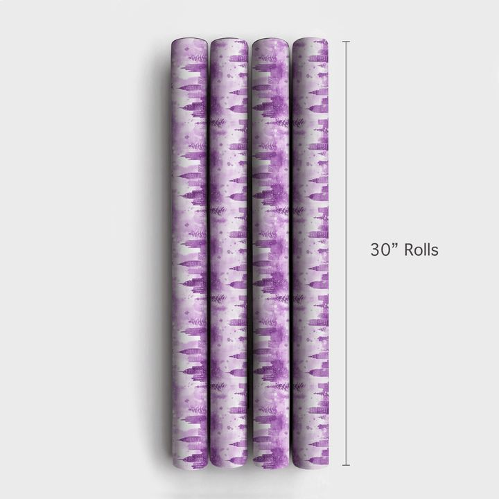 Violet Holiday Evening - Wrapping Paper - Aspen & Arlo
