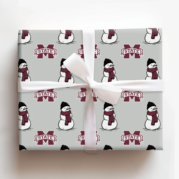 Mississippi State Snowman - Wrapping Paper - Aspen & Arlo