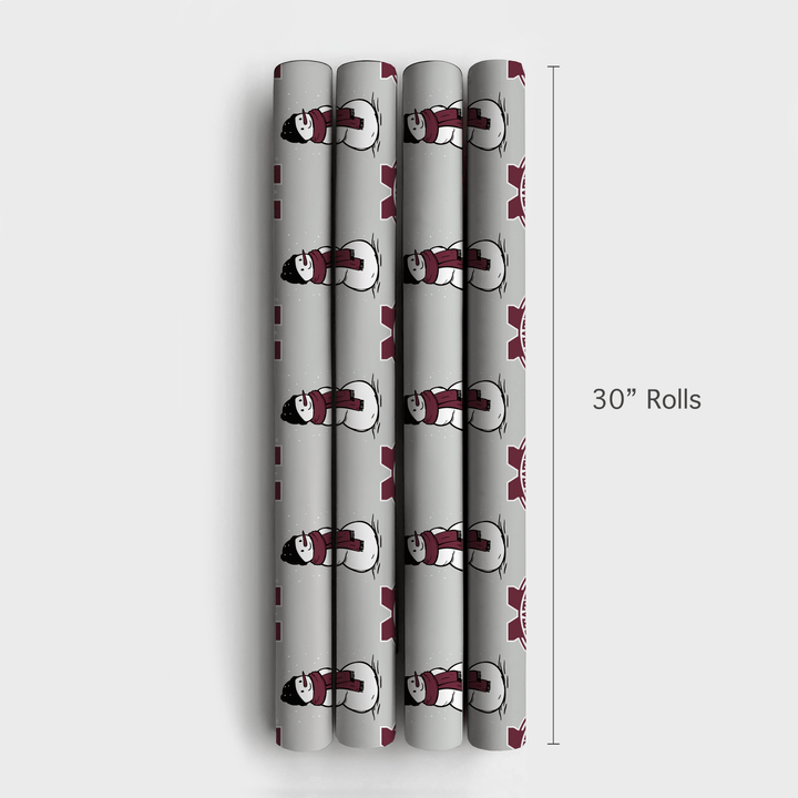 Mississippi State Snowman - Wrapping Paper - Aspen & Arlo