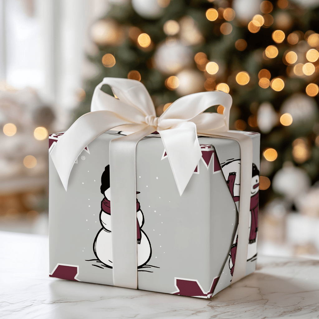 Mississippi State Snowman - Wrapping Paper - Aspen & Arlo