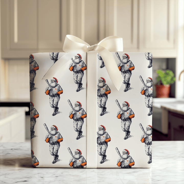 Clemson Santa Sluggers - Wrapping Paper - Aspen & Arlo