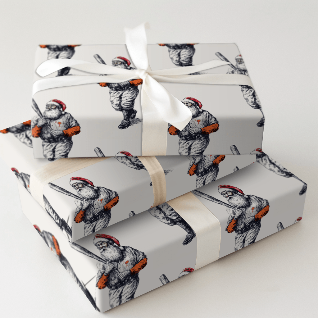 Clemson Santa Sluggers - Wrapping Paper - Aspen & Arlo