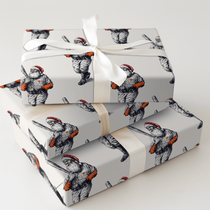 Clemson Santa Sluggers - Wrapping Paper - Aspen & Arlo