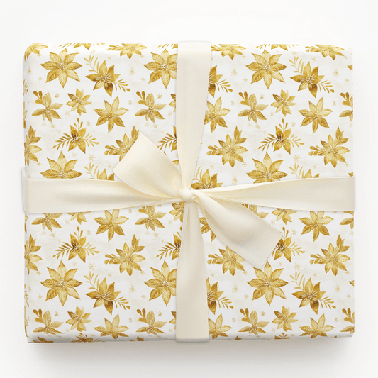 Poinsettia Sparkle - Wrapping Paper - Aspen & Arlo