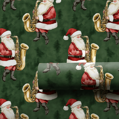 Santa's Holiday Horns - Wrapping Paper - Aspen & Arlo