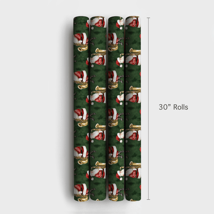 Santa's Holiday Horns - Wrapping Paper - Aspen & Arlo