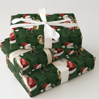 Santa's Holiday Horns - Wrapping Paper - Aspen & Arlo