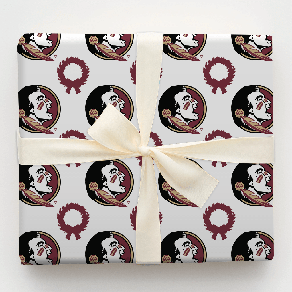 FSU Wreath - Wrapping Paper - Aspen & Arlo