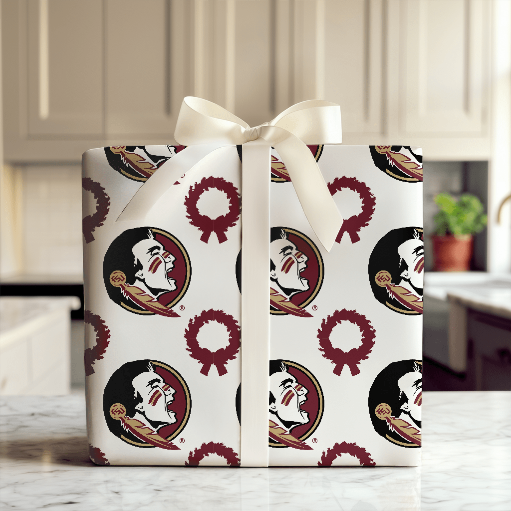 FSU Wreath - Wrapping Paper - Aspen & Arlo