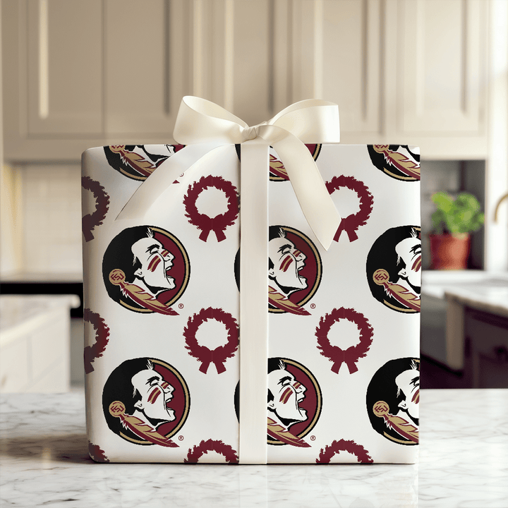 FSU Wreath - Wrapping Paper - Aspen & Arlo