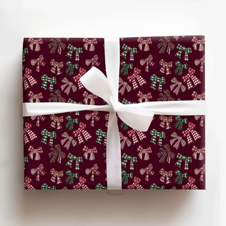 Plaid Bows - Wrapping Paper - Aspen & Arlo