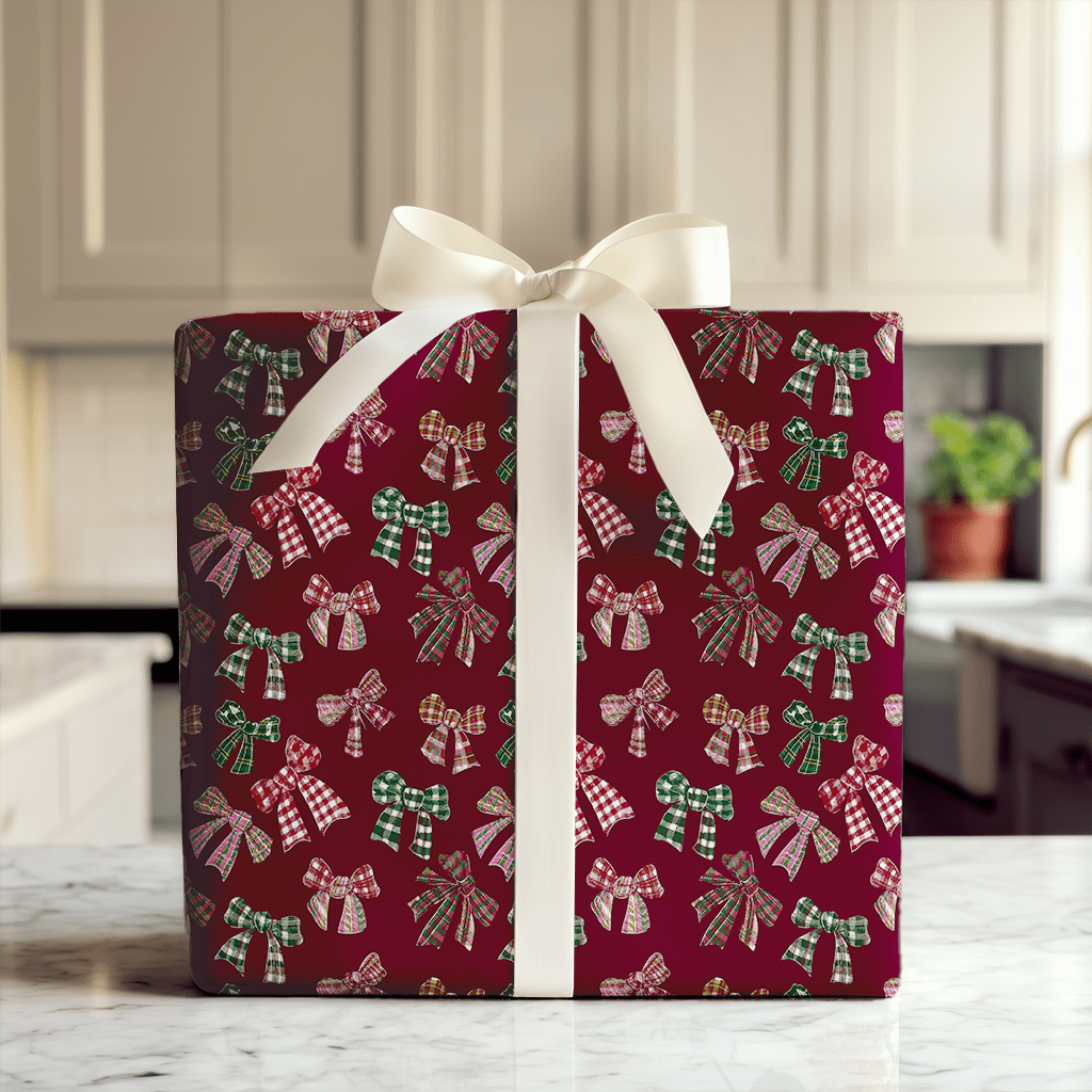Plaid Bows - Wrapping Paper - Aspen & Arlo