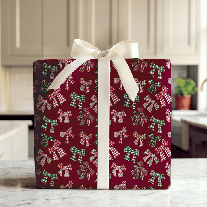 Plaid Bows - Wrapping Paper - Aspen & Arlo