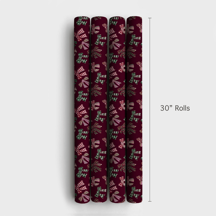 Plaid Bows - Wrapping Paper - Aspen & Arlo