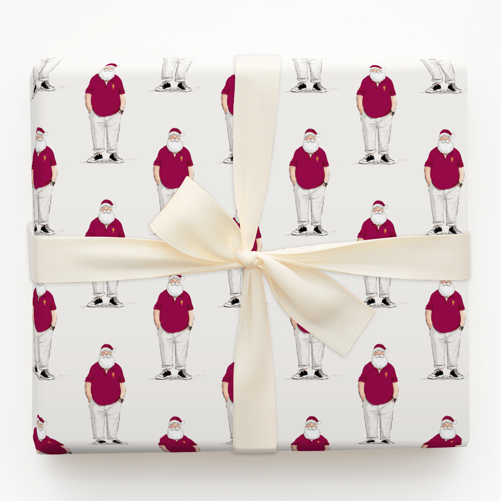 Polo Claus – Sun Devil Style - Wrapping Paper - Aspen & Arlo