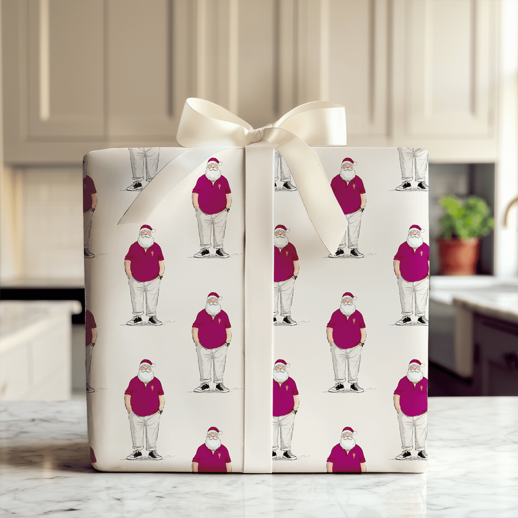 Polo Claus – Sun Devil Style - Wrapping Paper - Aspen & Arlo
