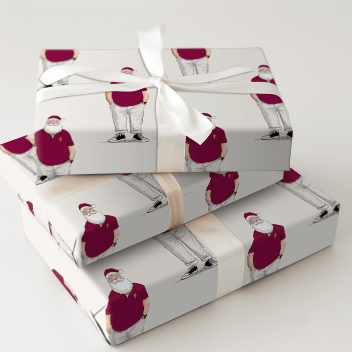 Polo Claus – Sun Devil Style - Wrapping Paper - Aspen & Arlo