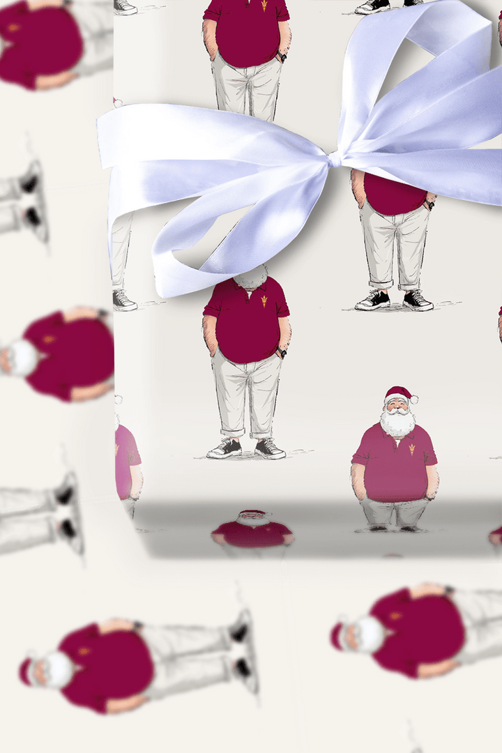 Polo Claus – Sun Devil Style - Wrapping Paper - Aspen & Arlo
