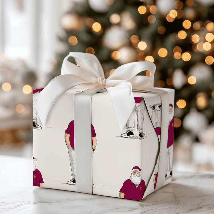 Polo Claus – Sun Devil Style - Wrapping Paper - Aspen & Arlo