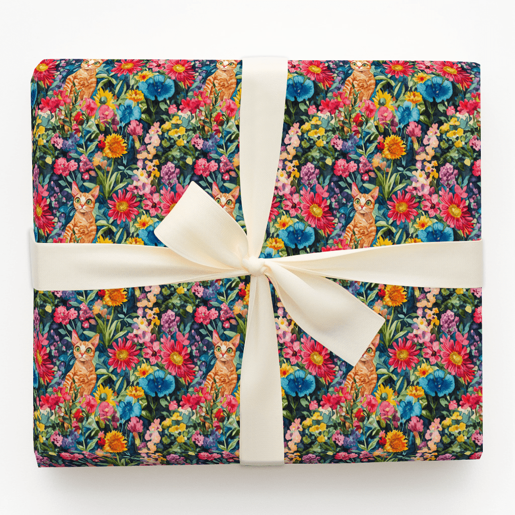 Garden Day with the Devon Rex - Wrapping Paper - Aspen & Arlo