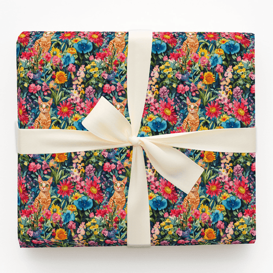 Garden Day with the Devon Rex - Wrapping Paper - Aspen & Arlo