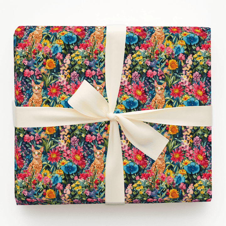 Garden Day with the Devon Rex - Wrapping Paper - Aspen & Arlo