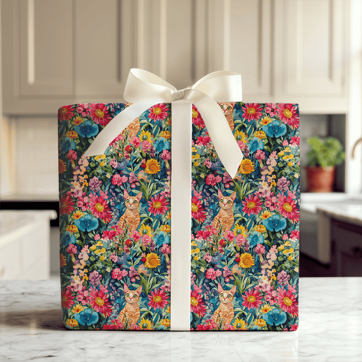 Garden Day with the Devon Rex - Wrapping Paper - Aspen & Arlo