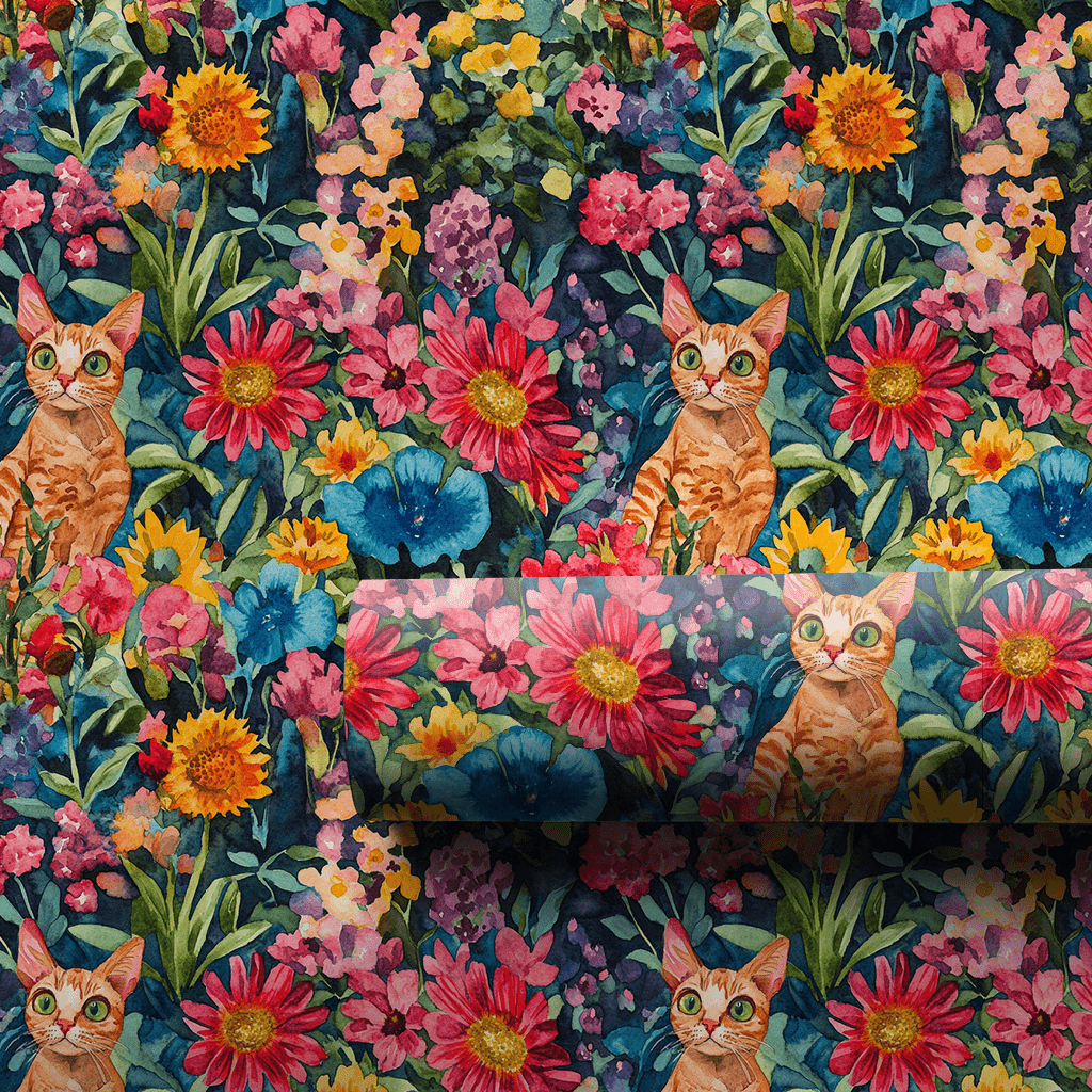 Garden Day with the Devon Rex - Wrapping Paper - Aspen & Arlo