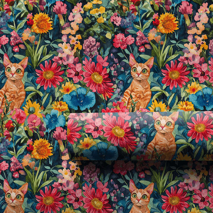 Garden Day with the Devon Rex - Wrapping Paper - Aspen & Arlo