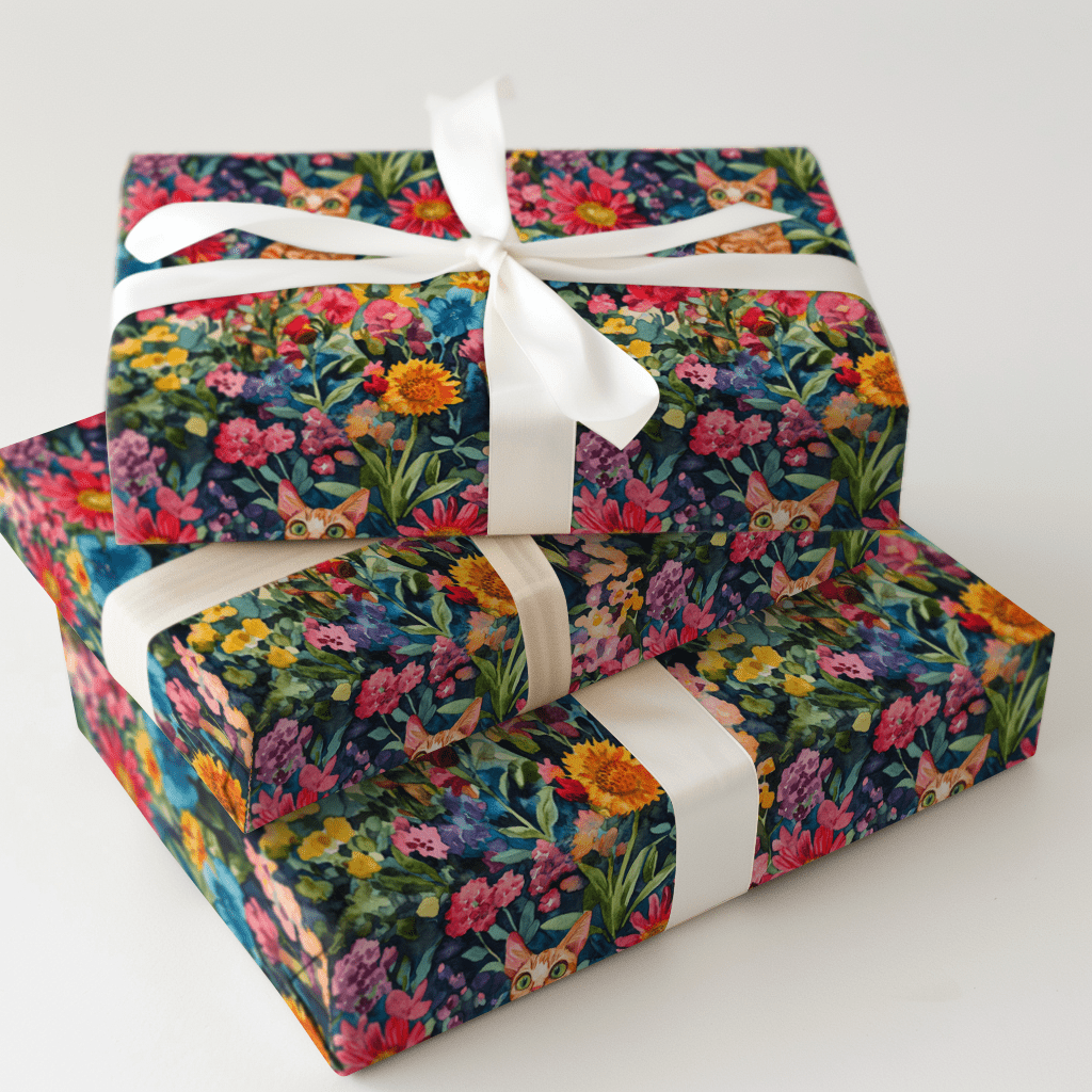 Garden Day with the Devon Rex - Wrapping Paper - Aspen & Arlo