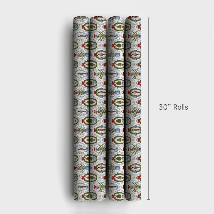 Festive Porcelain & Pine - Wrapping Paper - Aspen & Arlo