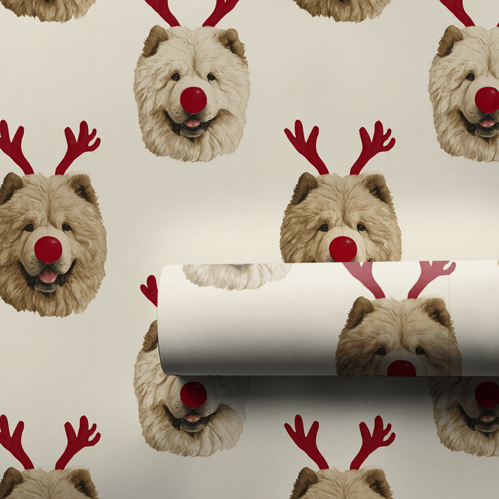 Rudolph the Chow Chow - Wrapping Paper - Aspen & Arlo