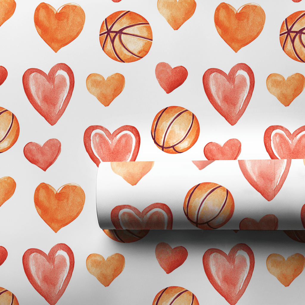 Shot Clock Love - Wrapping Paper - Aspen & Arlo